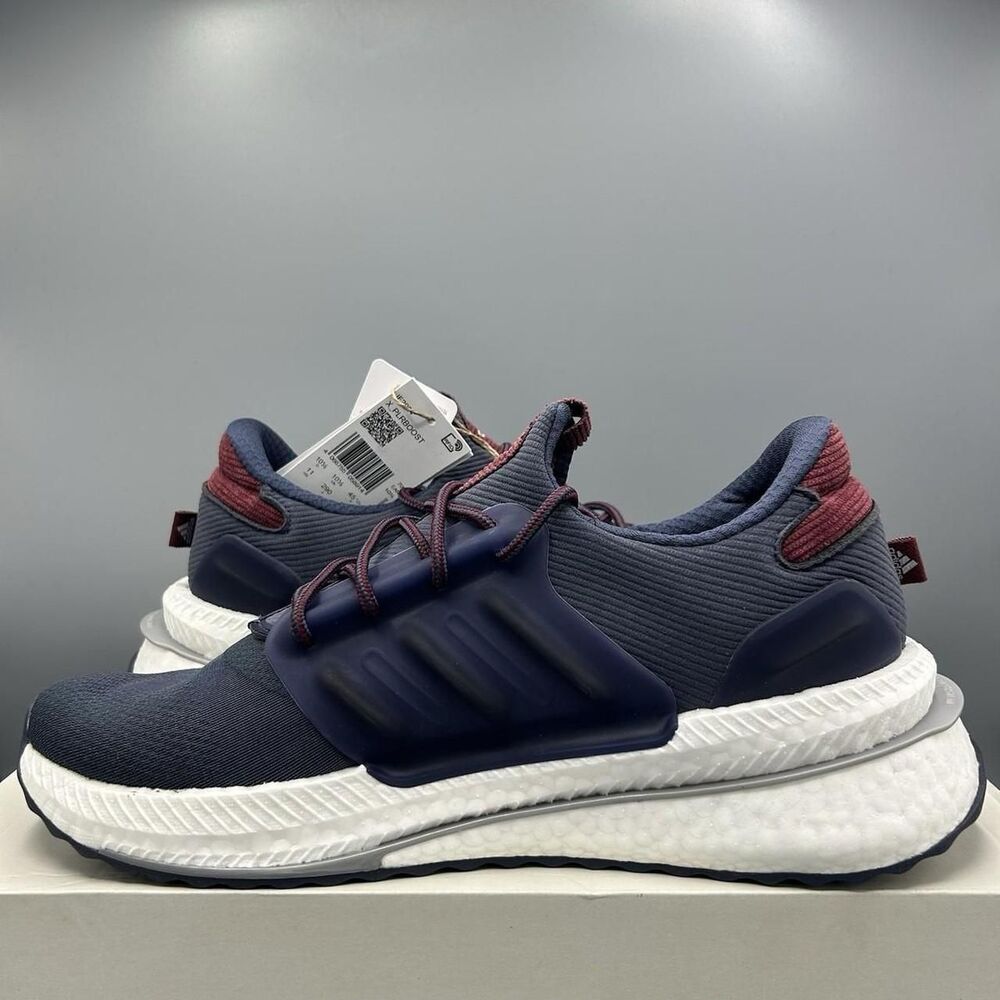 adidas X_PLRBOOST Burgundy and Navy Trainers 11.5‎